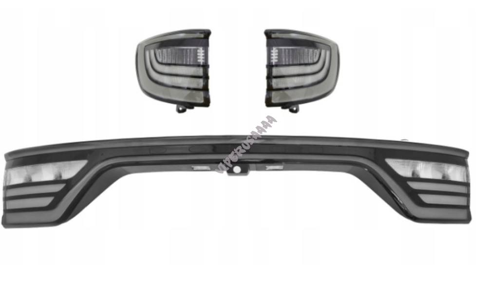 Lampy tuningowe białe, blenda klapy tył