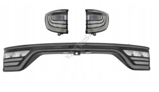 Lampy tuningowe białe, blenda klapy tył