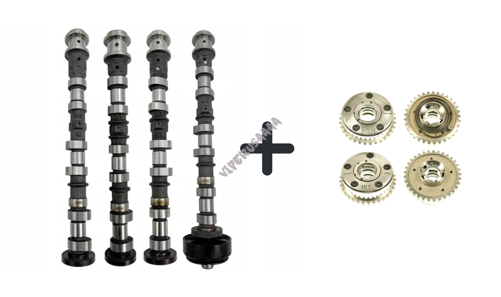 Wałki rozrządu + wariatory KOMPLET