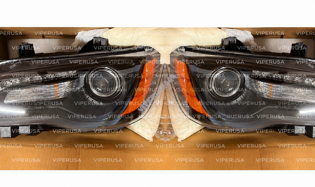 Lampa przednia prawa + lewa halogenowa Ciemna 68085416AF 68085417AF