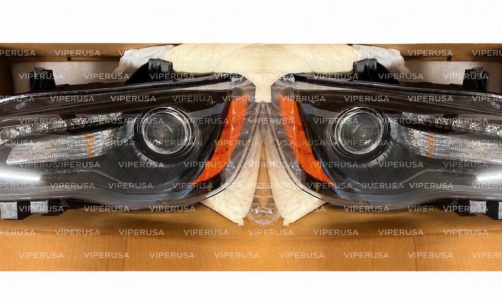Lampa przednia prawa + lewa halogenowa Ciemna 68085416AF 68085417AF