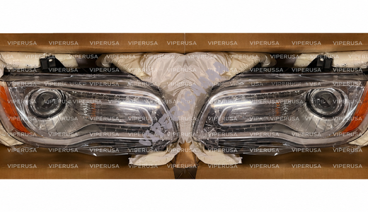 Lampa przednia prawa + lewa halogenowa Chrom 68143002AC 68143003AC